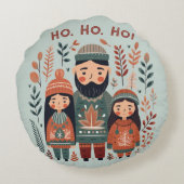 ハイゲクリスマススススススカンジナビアコージーファミリー ラウンドクッション (裏面)