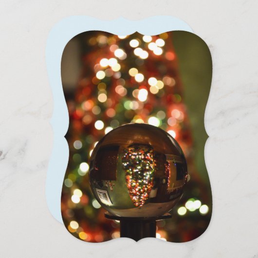 ハイゲクリスマスツリー雪グローブカード シーズンカード (正面/裏面)