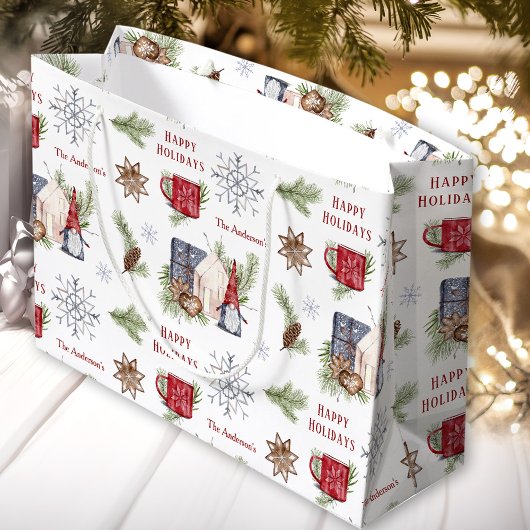 ハイゲクリスマス格言ノルディックホリデーズネーム ラージペーパーバッグ