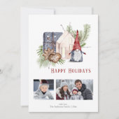 ハイゲクリスマス格言ノルディックホリデーズフォトカード 案内状 (正面)