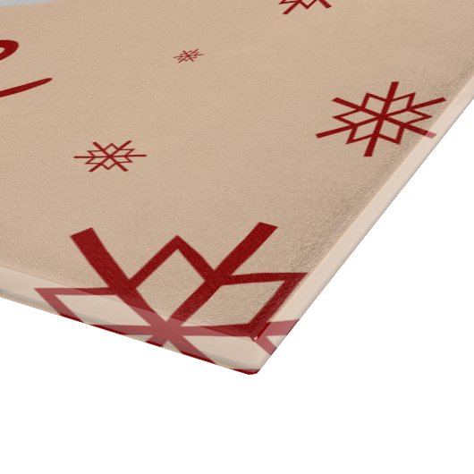 ハイゲクリスマス格言フォーザホリデーズスノーフレーク カッティングボード (角)