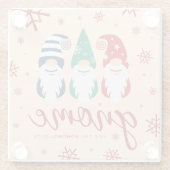 ハイゲクリスマス格言フォーザホリデーズスノーフレーク ガラスコースター (裏面)