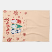 ハイゲクリスマス格言フォーザホリデーズスノーフレーク キッチンタオル (横)