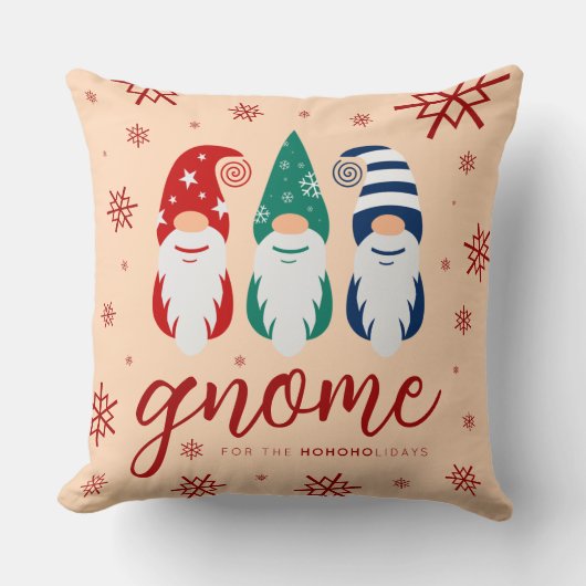 ハイゲクリスマス格言フォーザホリデーズスノーフレーク クッション (正面)