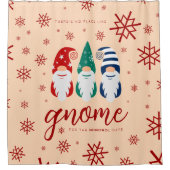 ハイゲクリスマス格言フォーザホリデーズスノーフレーク シャワーカーテン (正面)