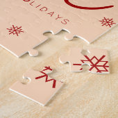 ハイゲクリスマス格言フォーザホリデーズスノーフレーク ジグソーパズル (側面)