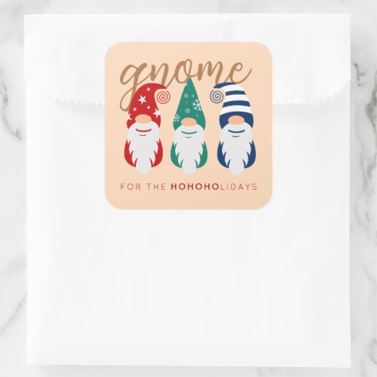 ハイゲクリスマス格言フォーザホリデーズスノーフレーク スクエアシール (バッグ)