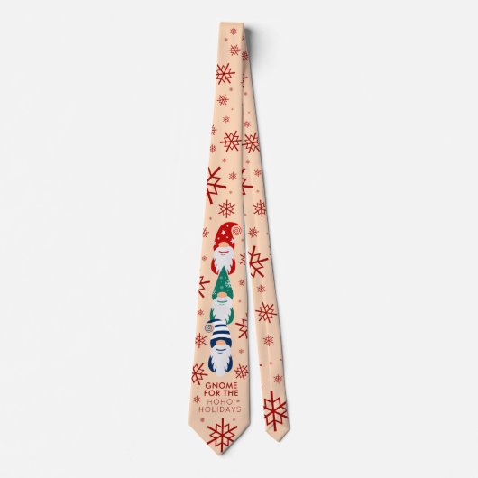 ハイゲクリスマス格言フォーザホリデーズスノーフレーク ネクタイ (正面)
