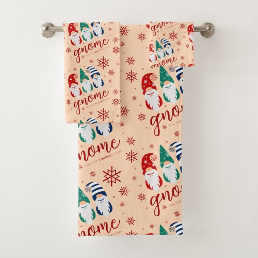ハイゲクリスマス格言フォーザホリデーズスノーフレーク バスタオルセット (インサイチュ)