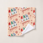 ハイゲクリスマス格言フォーザホリデーズスノーフレーク バスタオルセット (ウォッシュタオル)