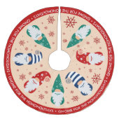 ハイゲクリスマス格言フォーザホリデーズスノーフレーク ブラッシュドポリエステルツリースカート (正面)