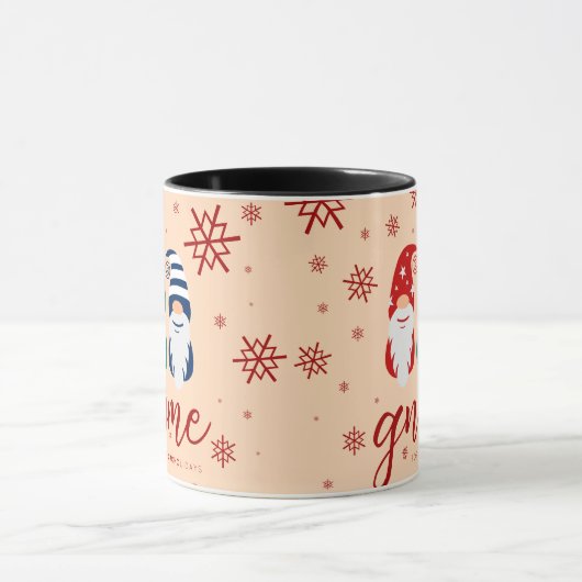 ハイゲクリスマス格言フォーザホリデーズスノーフレーク マグカップ (中央)