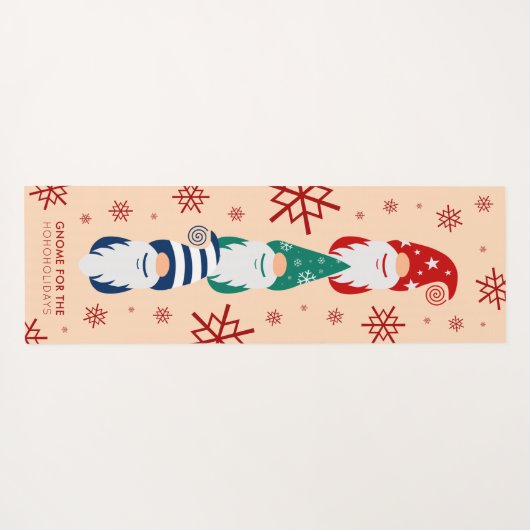 ハイゲクリスマス格言フォーザホリデーズスノーフレーク ヨガマット (裏面(横))