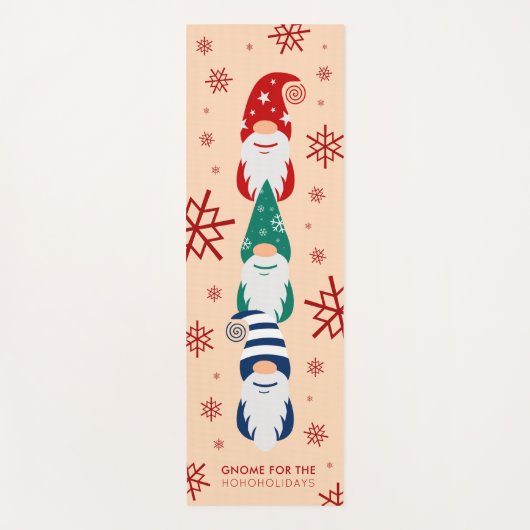 ハイゲクリスマス格言フォーザホリデーズスノーフレーク ヨガマット (正面)