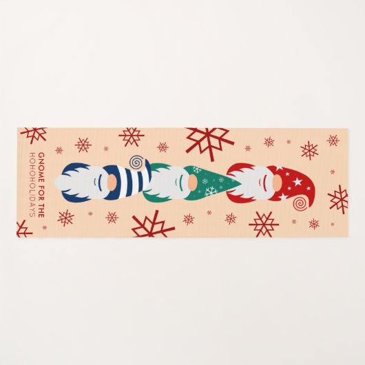 ハイゲクリスマス格言フォーザホリデーズスノーフレーク ヨガマット (正面(横))