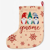 ハイゲクリスマス格言フォーザホリデーズスノーフレーク ラージクリスマスストッキング (裏面)