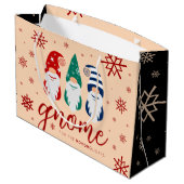 ハイゲクリスマス格言フォーザホリデーズスノーフレーク ラージペーパーバッグ (裏面アングル)