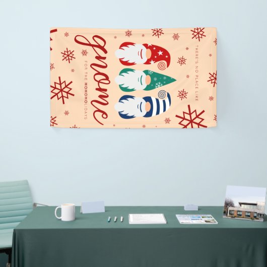 ハイゲクリスマス格言フォーザホリデーズスノーフレーク 横断幕 (トレードショー)