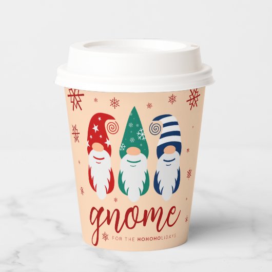 ハイゲクリスマス格言フォーザホリデーズスノーフレーク 紙コップ (正面)