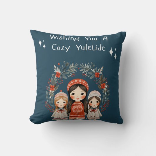 ハイゲクリスマス母娘リース クッション (正面)