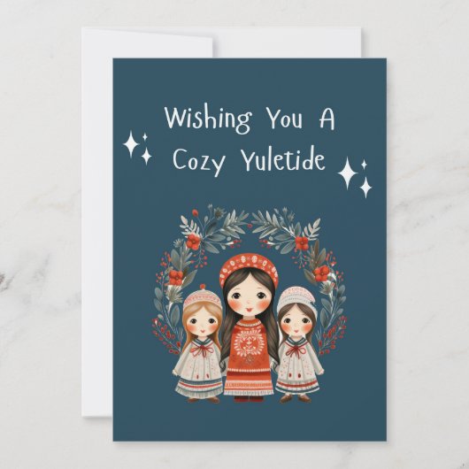 ハイゲクリスマス母娘リース シーズンカード (正面)