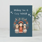 ハイゲクリスマス母娘リース シーズンカード (スタンド正面)