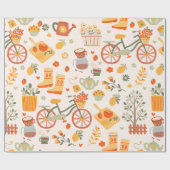 ハイゲコテージコア茶ガーデン自転車 ラッピングペーパー (フラット)