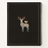 ハイゲスカンジナビアフォークアート名前をカスタムするパーソナル ノートブック (裏面)