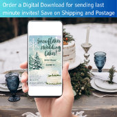 ハイゲスノーフレーク結婚とズケーキブライダルシャワー 招待状
