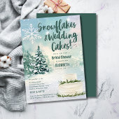 ハイゲスノーフレーク結婚とズケーキブライダルシャワー 招待状