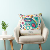 ハイゲデコパーソナライズされたールキャットフォークアートギフト クッション (椅子)