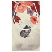 ハイゲフォークアートラビットバタフライフローラ誕生日 スモールペーパーバッグ (裏面)