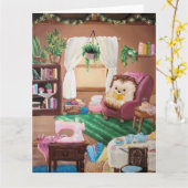 ハイゲヘッジホッグ カード (黄色い花)