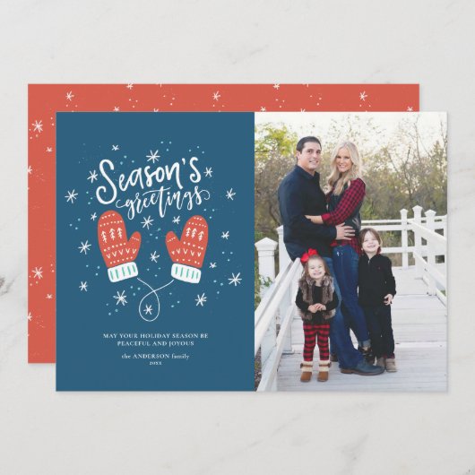 ハイゲミッテンスクリスマスホリデーフラットカード シーズンカード (正面/裏面)