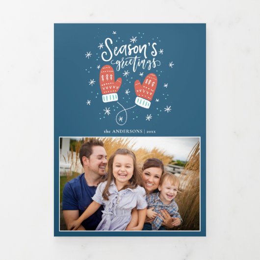 ハイゲミッテンツトリフォールドクリスマスホリデー 三つ折りカード (カバー)