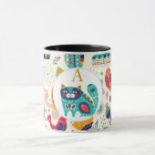 ハイゲムグズコージーキャットパーソナライズされたかわいらしフォークアート マグカップ (中央)