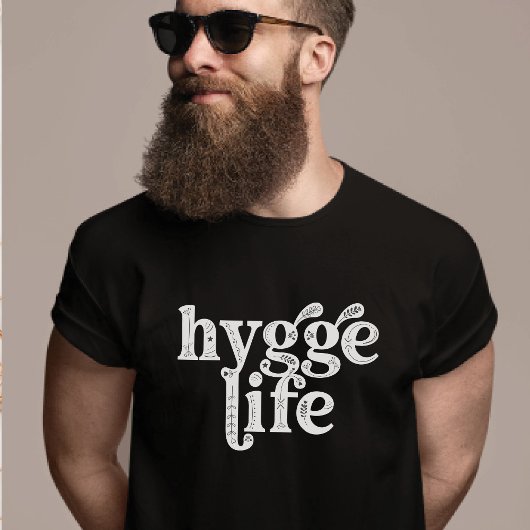 ハイゲライフコージーデンマーク引用文ノルディックタイポグラフィDk Tシャツ