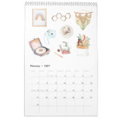 ハイゲライフ |水彩イラストレーション カレンダー (2月 2027)