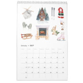 ハイゲライフ |水彩イラストレーション カレンダー (1月 2027)