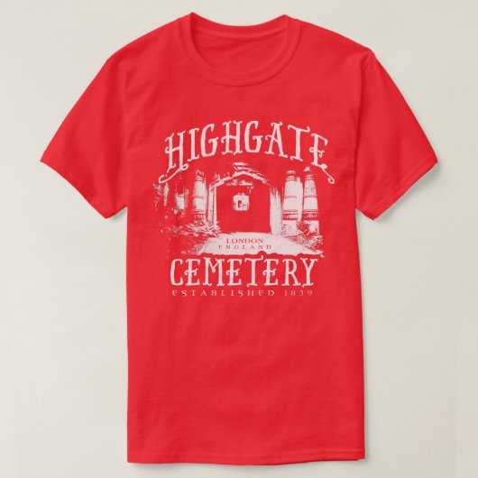 ハイゲート墓地 Tシャツ (デザイン正面)