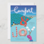 ハイゲ心地よいアンドジョイ図解入りの、写真付きのホリデートリート カード (正面)