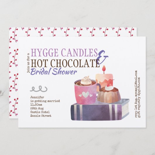 ハイゲ素朴ブライダルシャワー又は任意のイベントクラフト 招待状 (正面/裏面)