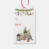 ハイゲ，喜び，平和，調和ホリデーフォールディング ギフトタグ (正面)