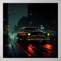 ハイコントラストのフィルム・ノワール: バックライトの夜間ドライブ