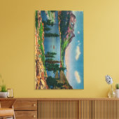 ハイシエラのタイオガ湖とダナ山 キャンバスプリント (インサイチュ (リビング))