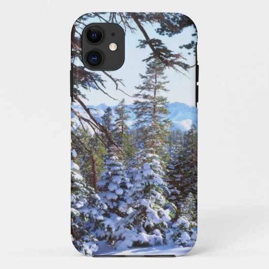 ハイシエラ2の雪に覆われた赤いモミの木 Case-Mate iPhoneケース (裏面)
