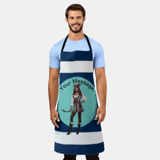 ハイシー航海のレディーパイレーツエプロン エプロン (着用した状態)