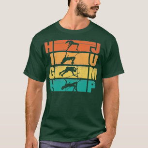 ハイジャンプのジャンパートラックとフィールドシルエット Tシャツ