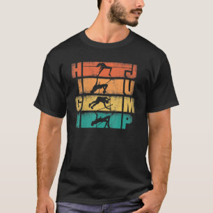 ハイジャンプのジャンパートラックとフィールドシルエット Tシャツ