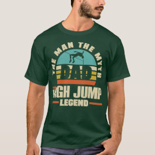 ハイジャンプのジャンパー・トラックとフィールドの父親 Tシャツ